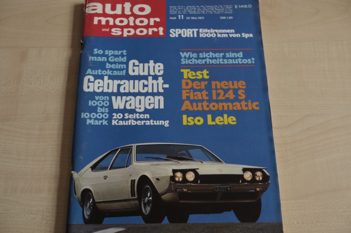 Deckblatt Auto Motor und Sport (11/1971)